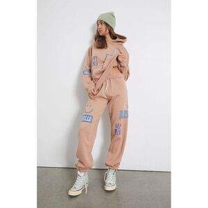 Hello Daisy x Smiley Brown Graphic Sweatpants